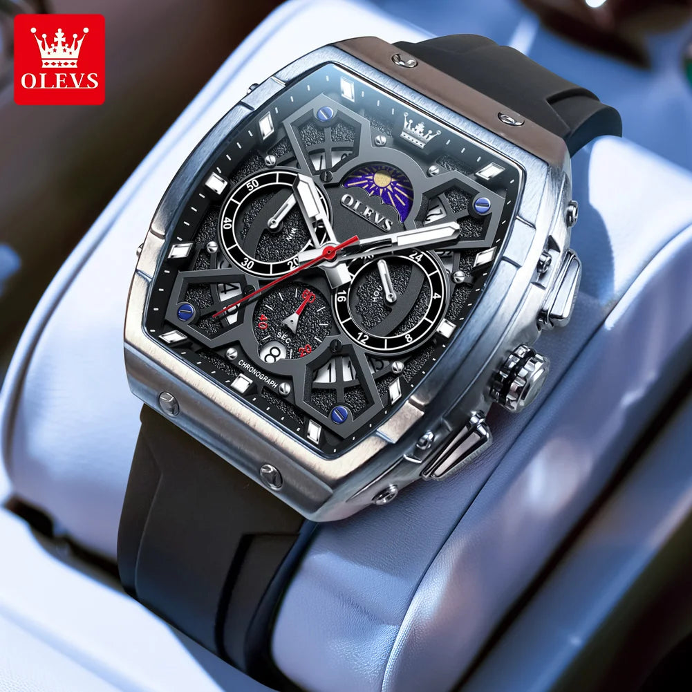 2942 Men'S Watch Hollow Out Watches Quartz Watch Waterproof Luminous Watches for Men Stylish Design with Silicone Strap