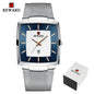 Fashion Blue Men'S Watches 2023 New Top Luxury Brand Watch Men Business Waterproof Stainless Steel Quartz Wristwatch