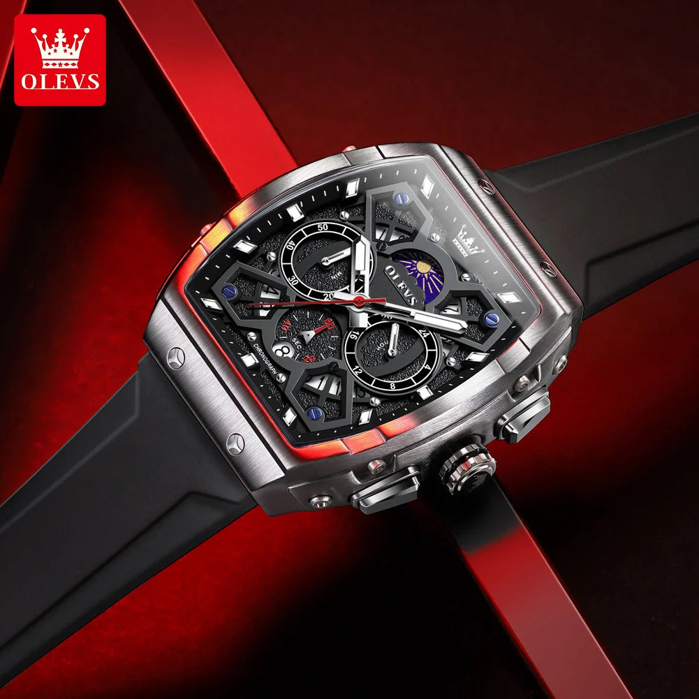 2942 Men'S Watch Hollow Out Watches Quartz Watch Waterproof Luminous Watches for Men Stylish Design with Silicone Strap