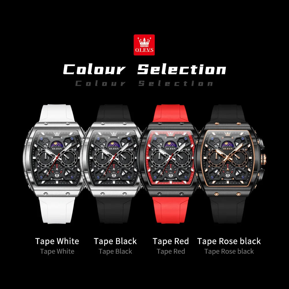2942 Men'S Watch Hollow Out Watches Quartz Watch Waterproof Luminous Watches for Men Stylish Design with Silicone Strap