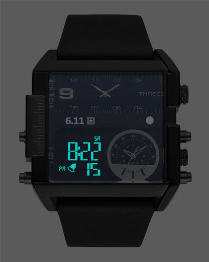 611 Date 8145 Countdown Waterproof Backlight Luminous Double Display Electronic Watch