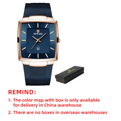 Fashion Blue Men'S Watches 2023 New Top Luxury Brand Watch Men Business Waterproof Stainless Steel Quartz Wristwatch