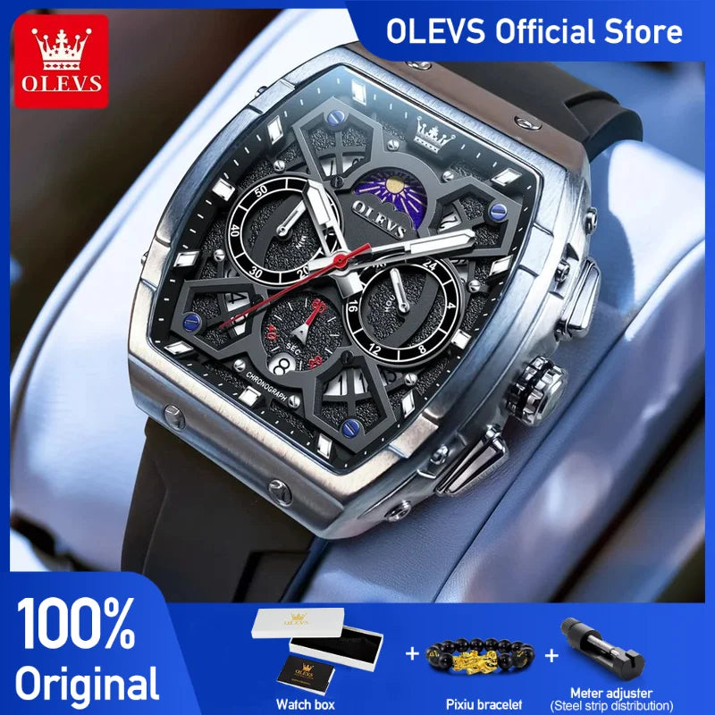 2942 Men'S Watch Hollow Out Watches Quartz Watch Waterproof Luminous Watches for Men Stylish Design with Silicone Strap