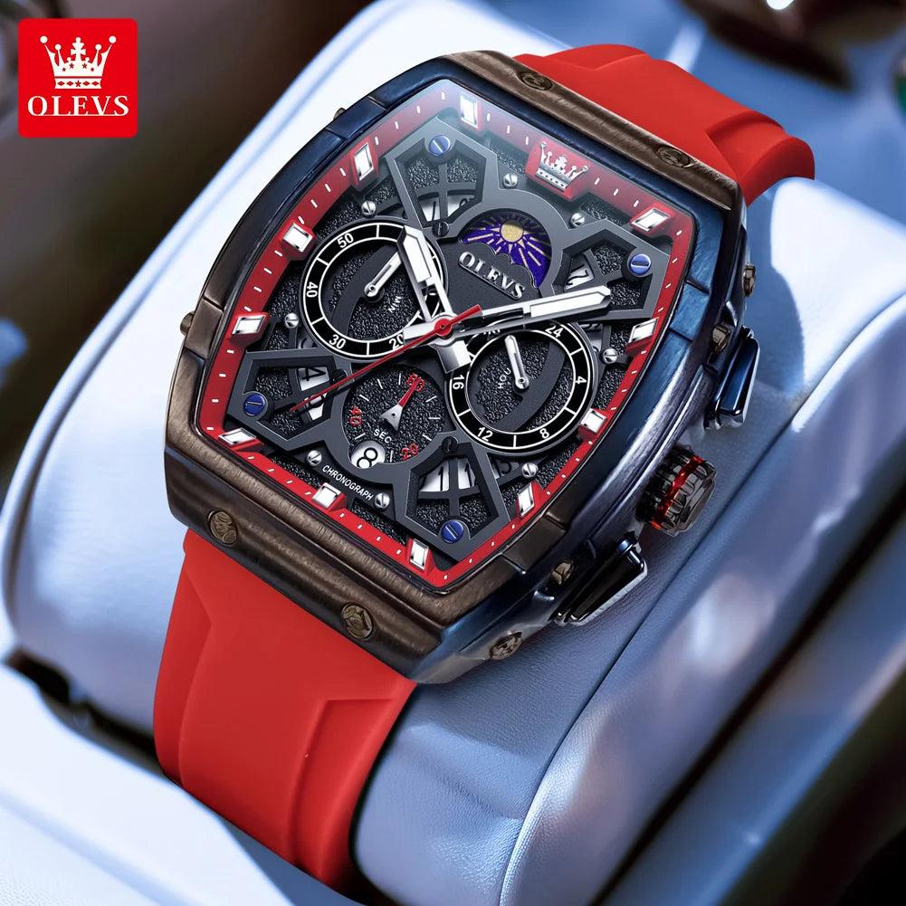 2942 Men'S Watch Hollow Out Watches Quartz Watch Waterproof Luminous Watches for Men Stylish Design with Silicone Strap