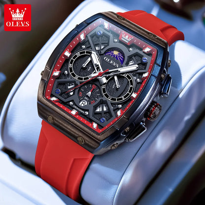 2942 Men'S Watch Hollow Out Watches Quartz Watch Waterproof Luminous Watches for Men Stylish Design with Silicone Strap