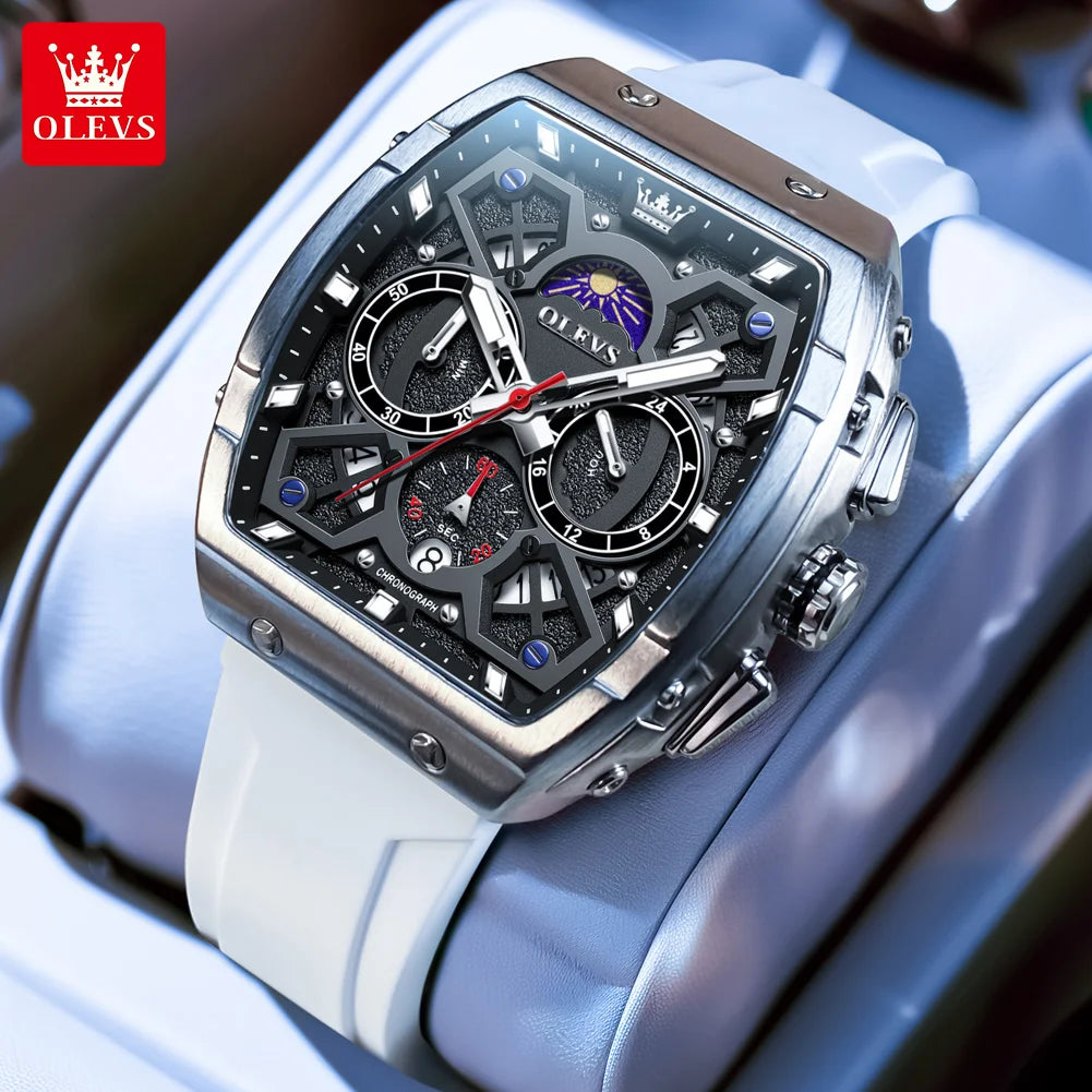 2942 Men'S Watch Hollow Out Watches Quartz Watch Waterproof Luminous Watches for Men Stylish Design with Silicone Strap
